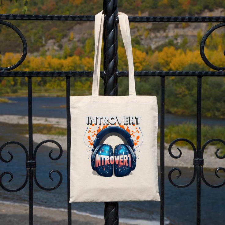 Introvert's Best Friend Noise-Canceling Headphones Canvas Tote Bag Introvert's Best Friend Noise-Canceling Headphones Canvas Tote Bag