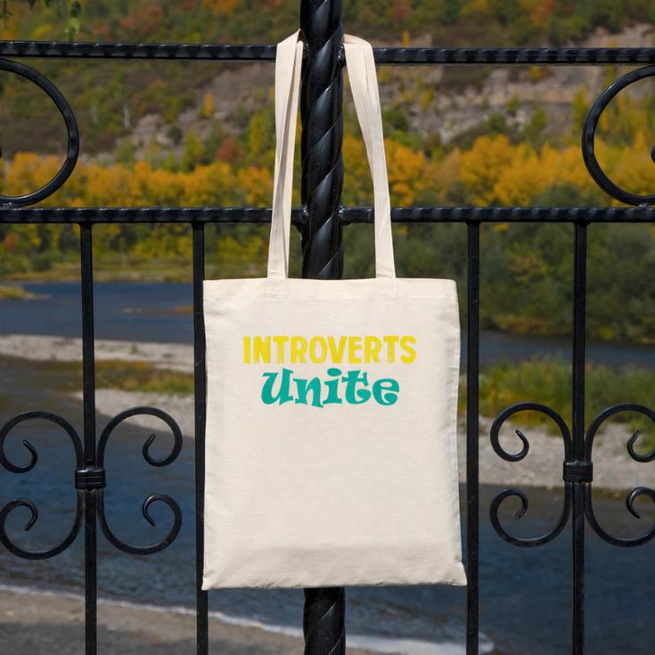 Introverts Unite I Introvert Canvas Tote Bag Introverts Unite I Introvert Canvas Tote Bag