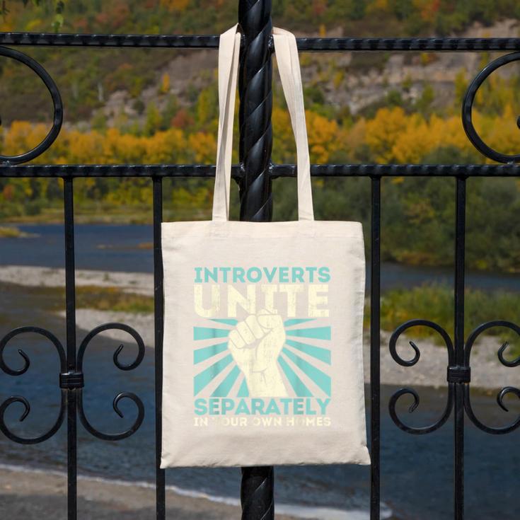 Introverts Unite Separately Introverted Antisocial Canvas Tote Bag Introverts Unite Separately Introverted Antisocial Canvas Tote Bag