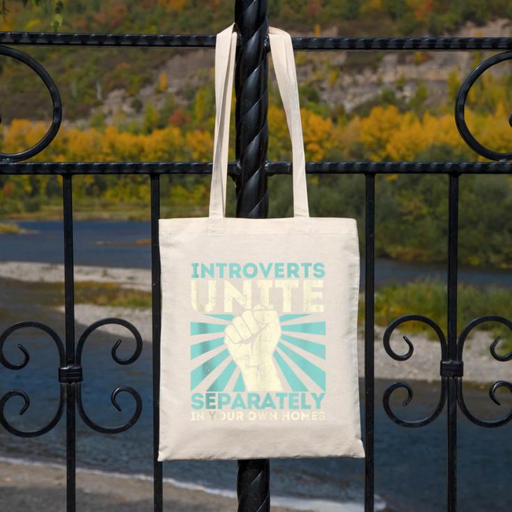 Introverts Unite Separately Introverted Antisocial Canvas Tote Bag