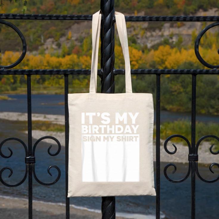 It's My Birthday Sign Boy Men Decoration Guestbook Canvas Tote Bag It's My Birthday Sign Boy Men Decoration Guestbook Canvas Tote Bag