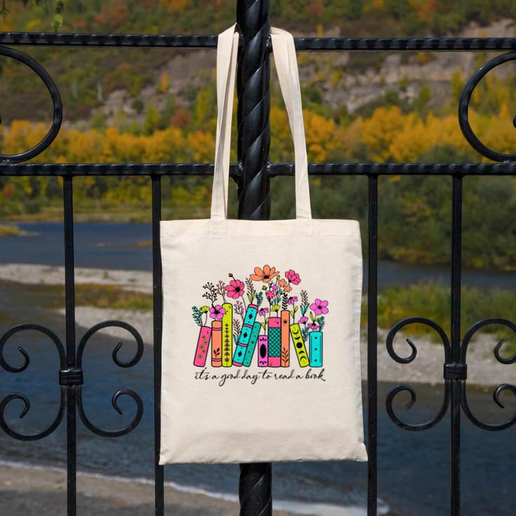 It's A Good Day To Read A Book Floral Book Lovers Librarian Canvas Tote Bag