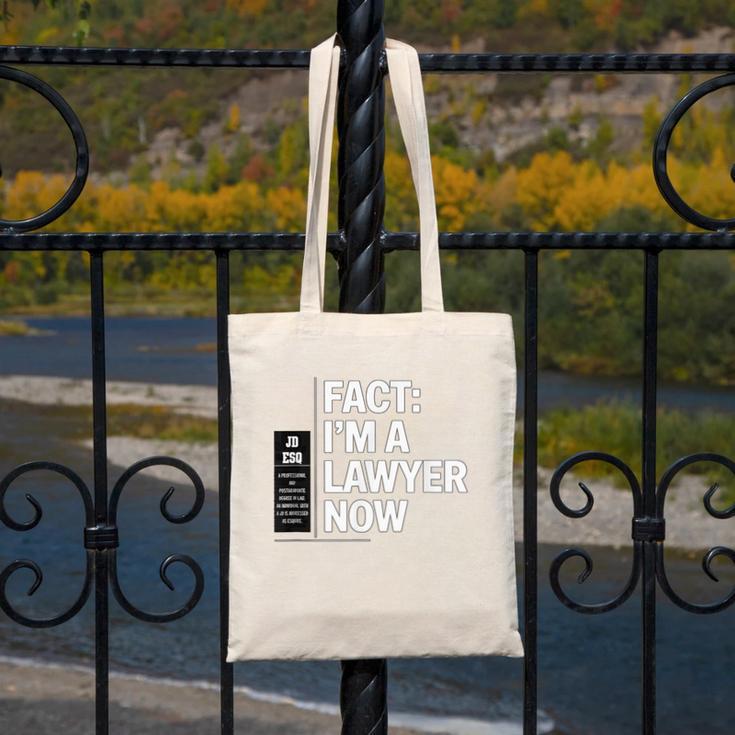 JD ESQ Law Graduate Fact I’m a Lawyer Now Graduation Canvas Tote Bag