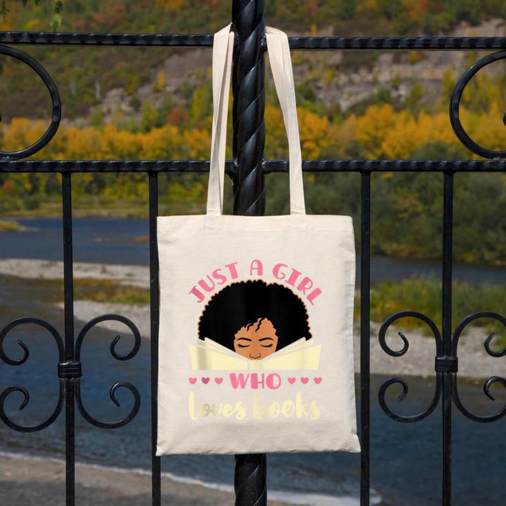 Just a Girl Who Loves Books African American Book Nerd Lover Canvas Tote Bag Just a Girl Who Loves Books African American Book Nerd Lover Canvas Tote Bag