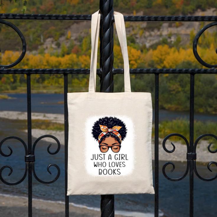 Just a Girl Who Loves Books Messy Bun Black Women Reading Canvas Tote Bag Just a Girl Who Loves Books Messy Bun Black Women Reading Canvas Tote Bag