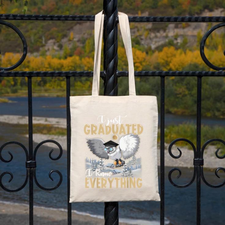 I Just Graduated I Know Everything Graduation Canvas Tote Bag