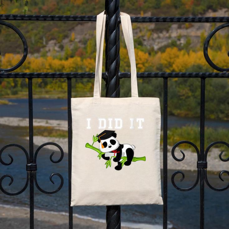 I Did It Kawaii Panda With Graduation Cap Diploma Canvas Tote Bag