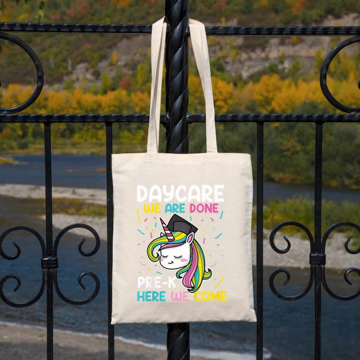 Kids Daycare Graduation Unicorn Last Day Of School Kids Canvas Tote Bag