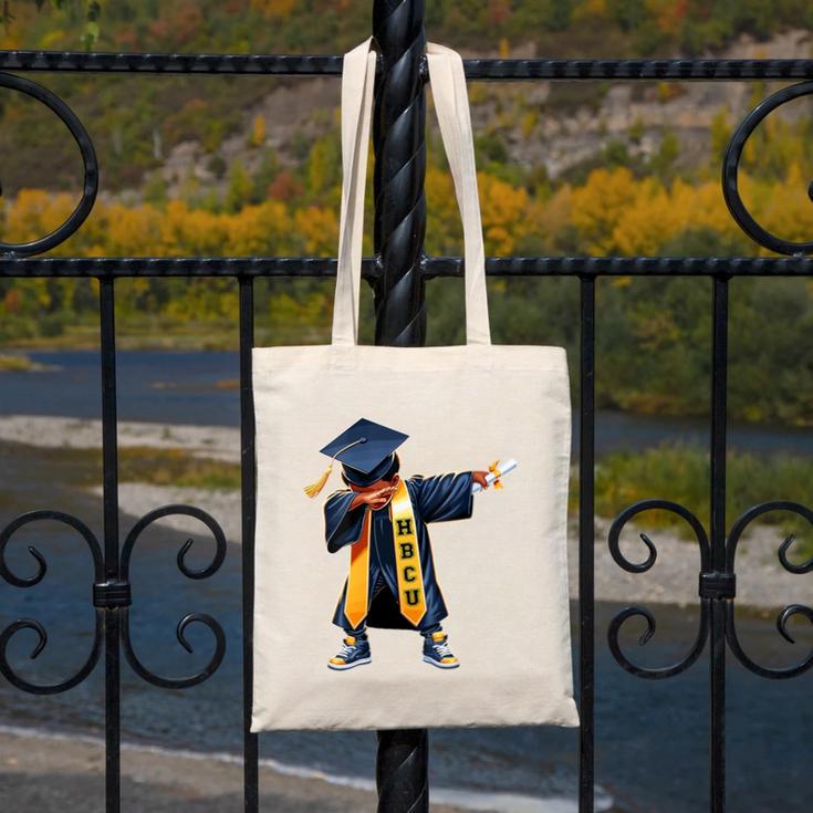 Kids HBCU Boys Grad Dabbing Graduation Canvas Tote Bag