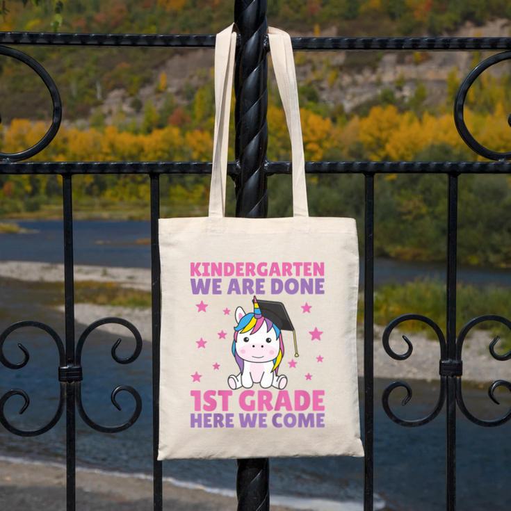 Kids Kindergarten Graduate Unicorn Graduation Canvas Tote Bag