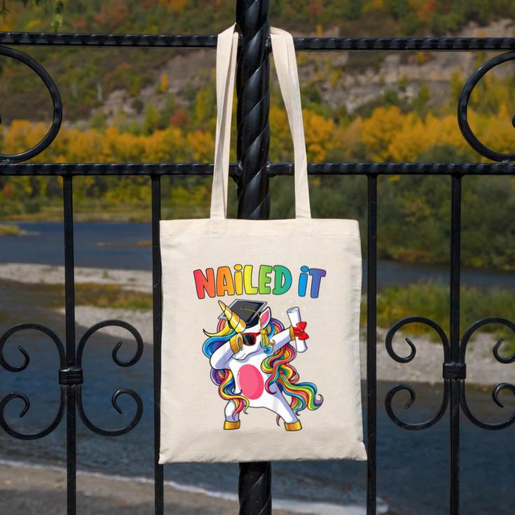Kids Kindergarten Graduation Shirt Unicorn Graduate Nailed It Canvas Tote Bag