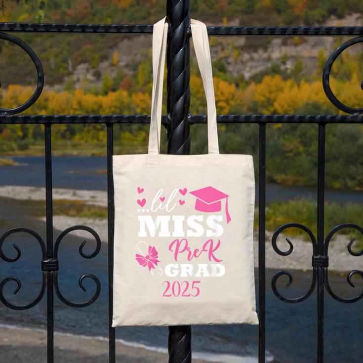 Kids Little Miss Pre-K Grad Preschool Prek Graduation 2025 Canvas Tote Bag
