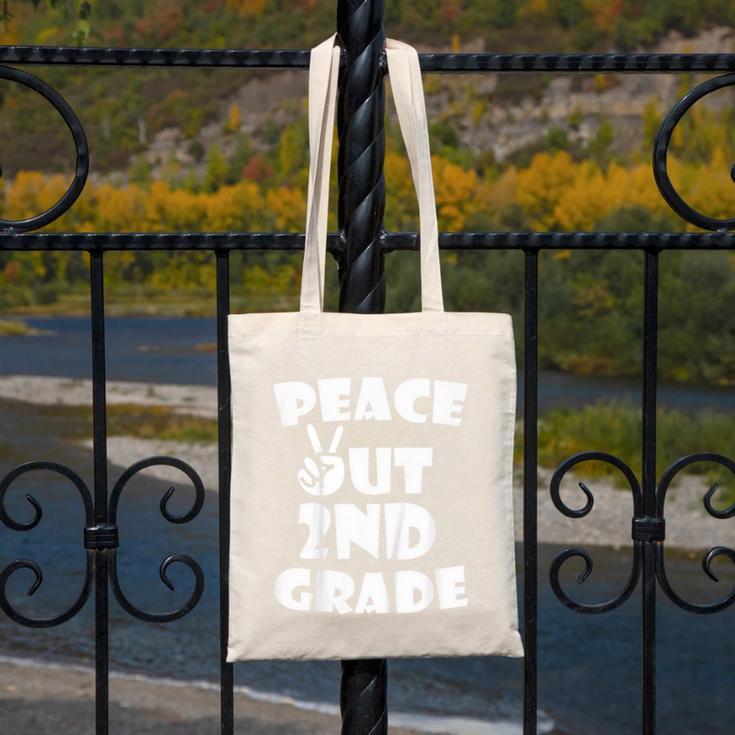 Kids Peace Out 2ND Grade For Graduation Canvas Tote Bag