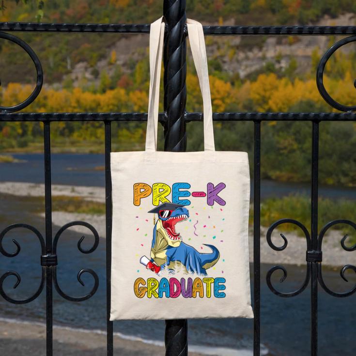 Kids Pre-K Graduate Dinosaur T-Rex Pre Kindergarten Graduation Canvas Tote Bag