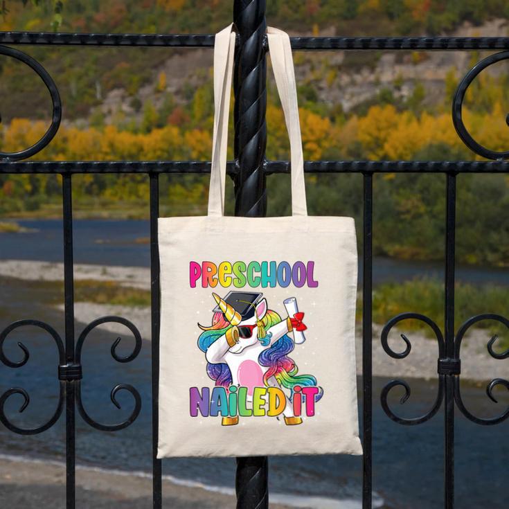 Kids Preschool Graduate Unicorn Nailed It Preschool Graduation Canvas Tote Bag