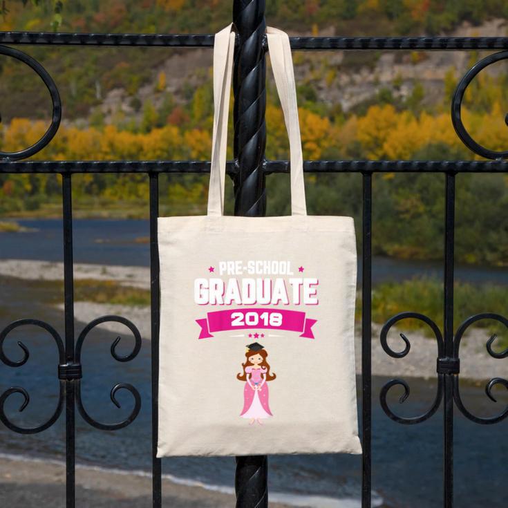 Kids Princess Girl Preschool Graduate 2018 Graduation Pre-K Canvas Tote Bag