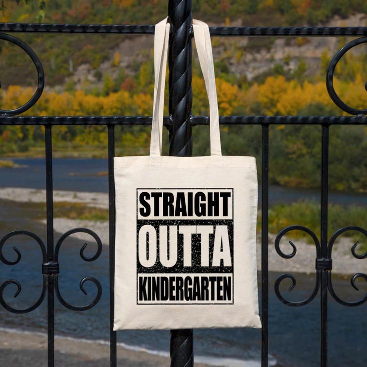 Kids Straight Outta Kindergarten Shirt Boy Girl Graduation Canvas Tote Bag