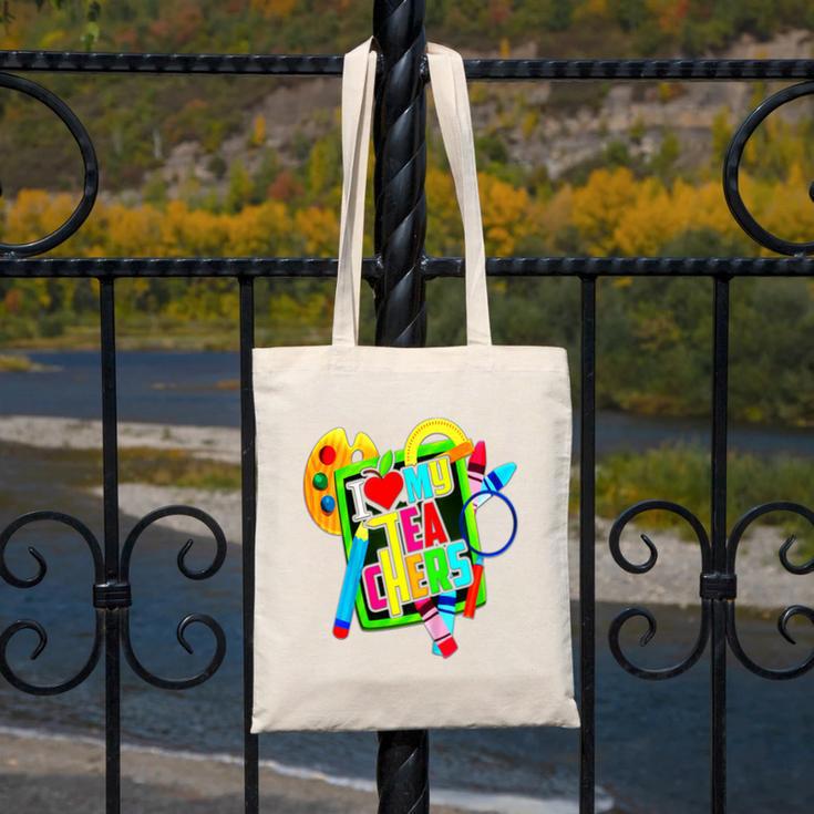 Kids Teens Graduation I Heart My Teachers I Love My Teachers Canvas Tote Bag