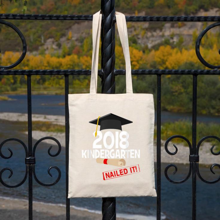 Kindergarten 2018 NAILED IT Graduation Graduate Canvas Tote Bag