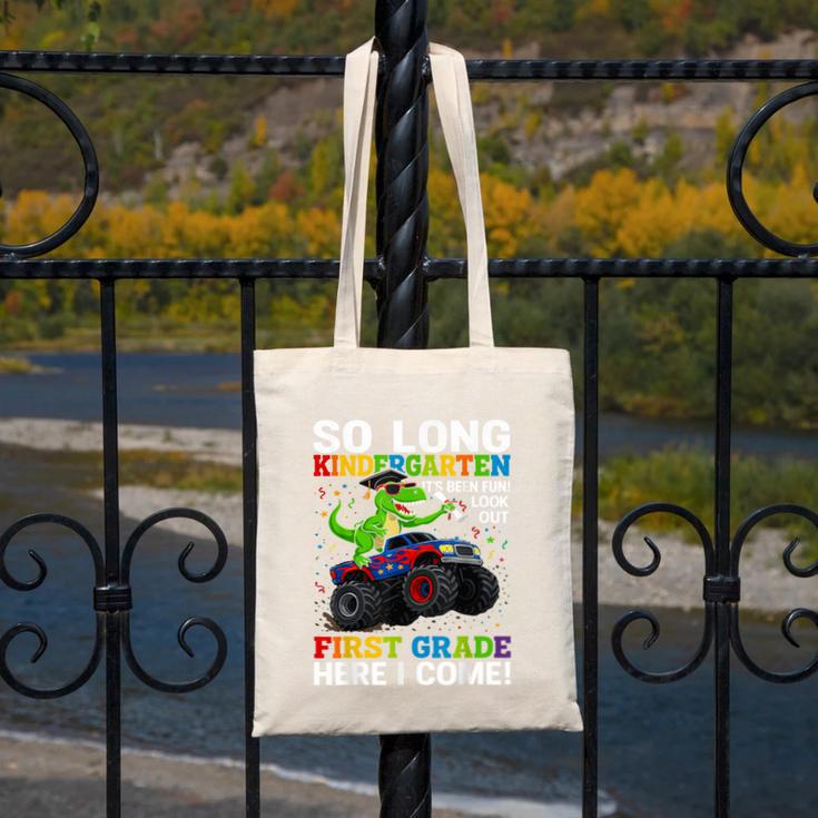 Kindergarten Graduate 2025 Kindergarten Graduation Dino Trex Canvas Tote Bag