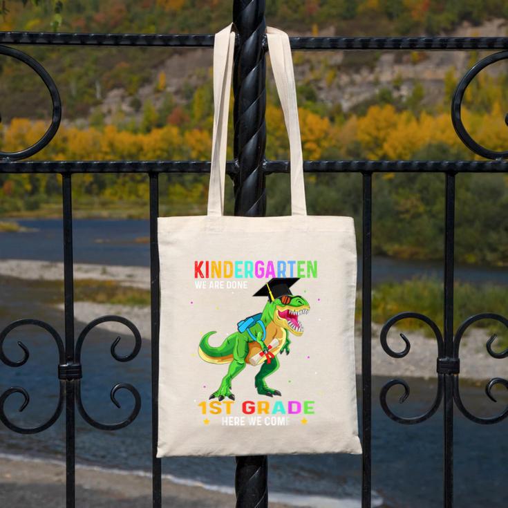 Kindergarten Graduation 1st Here We Come Class 2023 Dinosaur Canvas Tote Bag