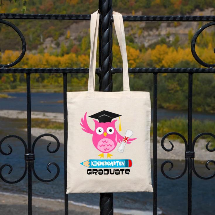 Kindergarten Graduation Tee Shirt Pink Owl T-Shir Canvas Tote Bag