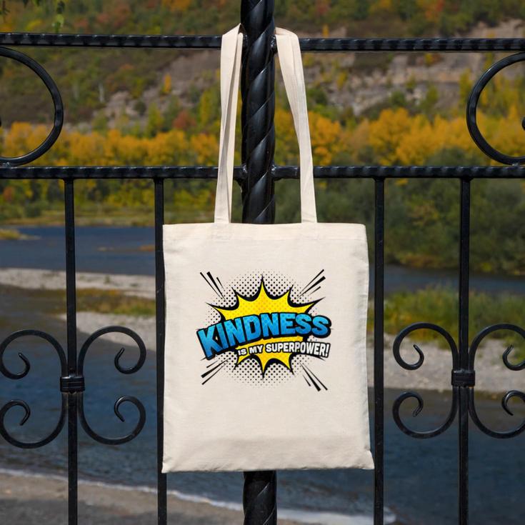 Kindness Is My Superpower Retro Comic Book T-Shirt Canvas Tote Bag