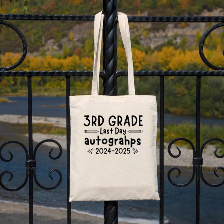 Last Day Of School 3rd Third Grade Sign My Shirt Graduation Canvas Tote Bag