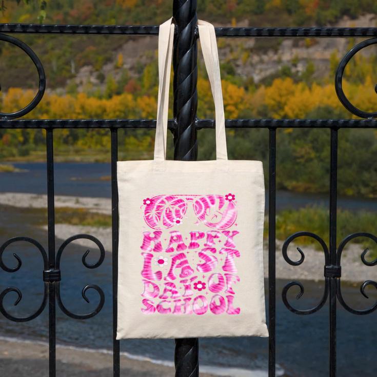 Last Day Of School Teacher Students School Graduation Groovy Canvas Tote Bag