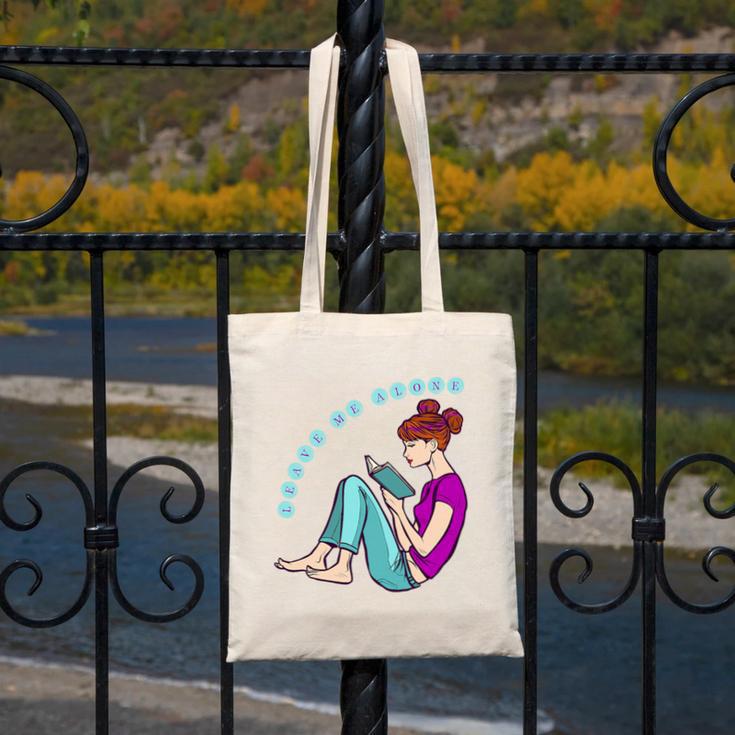 Leave Me Alone I'm Reading a Book For Bookworms Premium Tri-Blend Canvas Tote Bag