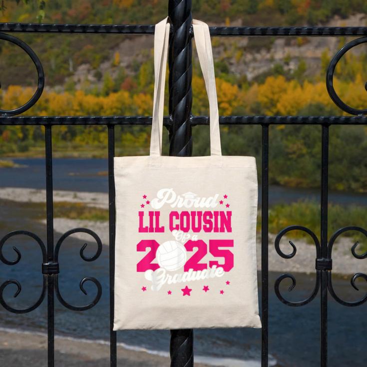 Lil Cousin Of a 2025 Graduate Prom Graduation 25 VolleyBall Canvas Tote Bag