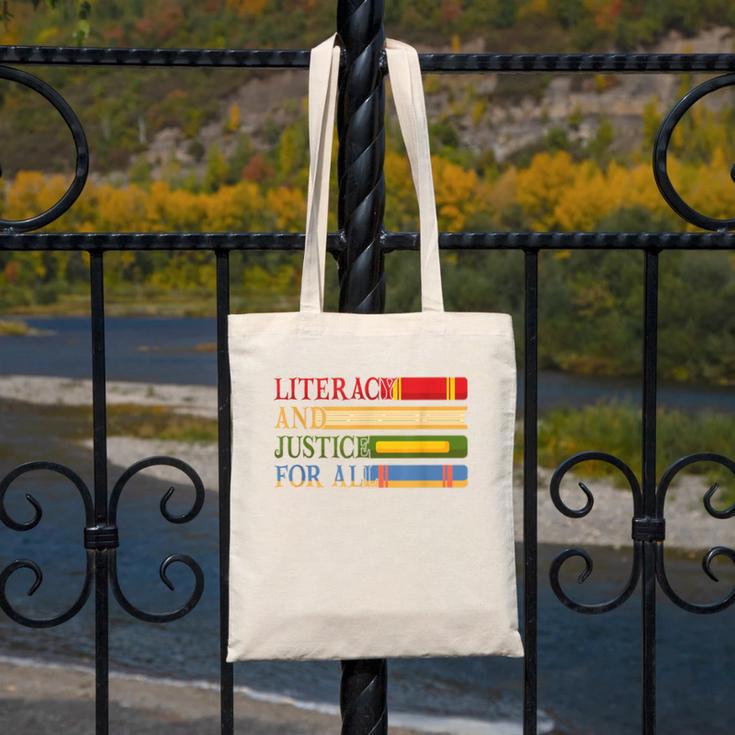 Literacy And Justice For All Reading Book Club Librarian Canvas Tote Bag