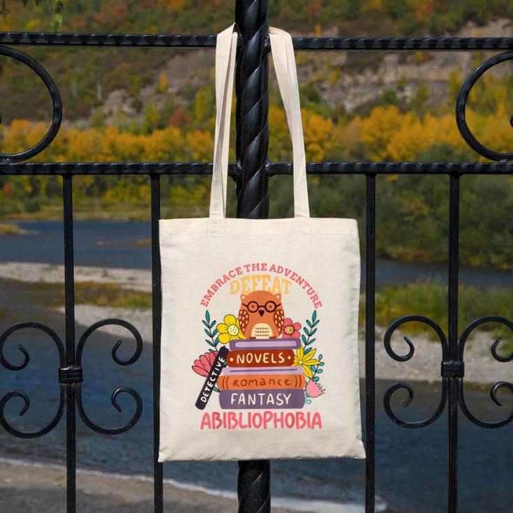 Literature Abibliophobia Book Reader Canvas Tote Bag