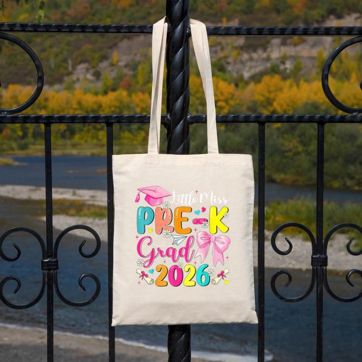 Little Miss Pre-K Grad 2026 Preschool Graduation Kids Girls Canvas Tote Bag
