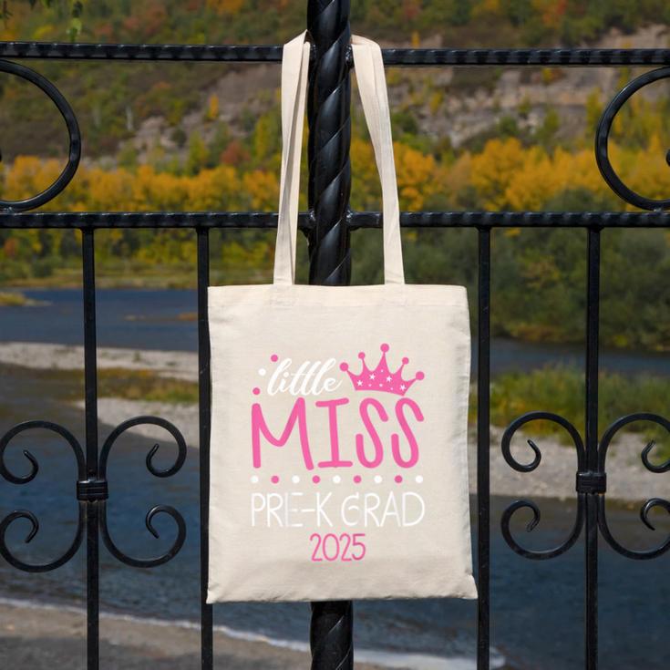 Little Miss Pre-K Grad Preschool Prek Graduation 2025 Canvas Tote Bag
