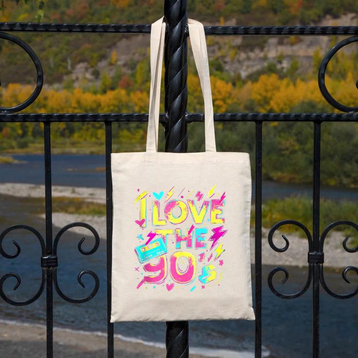 I Love The 90'S 90s Retro Nostalgia Canvas Tote Bag