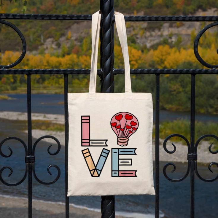 Love Books Reading Canvas Tote Bag