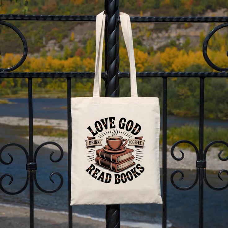 Love God Drink Coffee Read Books – Vintage Spiritual Reading Canvas Tote Bag Love God Drink Coffee Read Books – Vintage Spiritual Reading Canvas Tote Bag