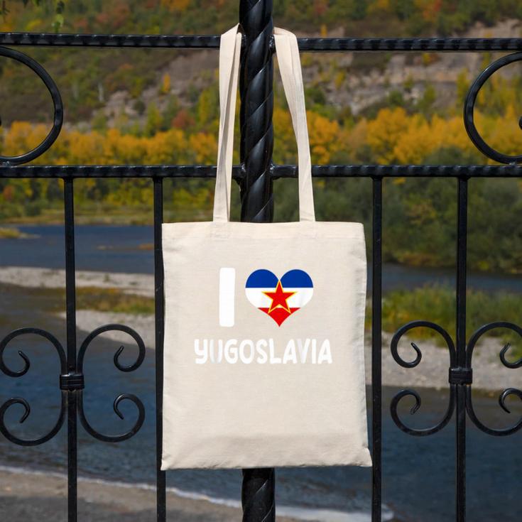 I Love Yugoslavia Proud Yugoslav Nostalgia Saying Canvas Tote Bag