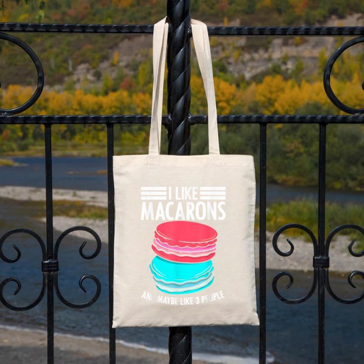Macaroons Dessert Antisocial Introvert Pastries Food Lover Canvas Tote Bag