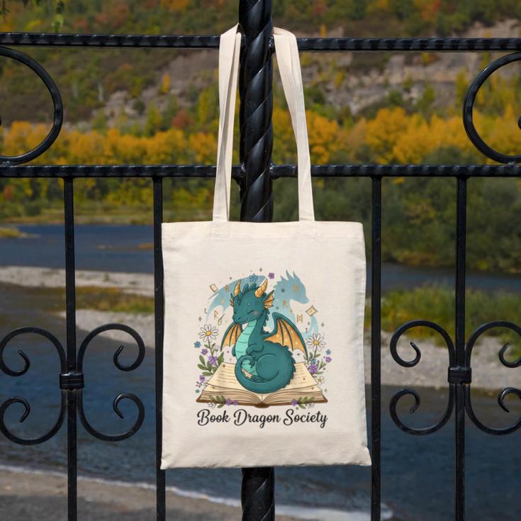 Magical Book Dragon Fantasy Reading Enthusiast Art Canvas Tote Bag Magical Book Dragon Fantasy Reading Enthusiast Art Canvas Tote Bag