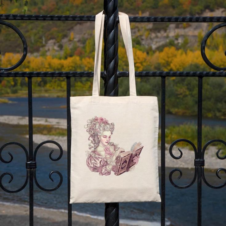 Marie Antoinette Reading A Book Canvas Tote Bag Marie Antoinette Reading A Book Canvas Tote Bag