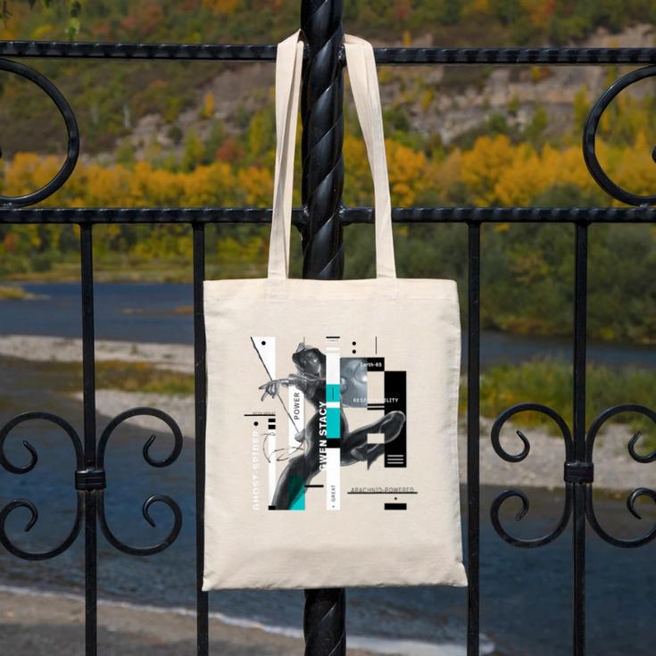 Marvel Spider-Man Gwen Stacy Responsibility Book Covers Canvas Tote Bag
