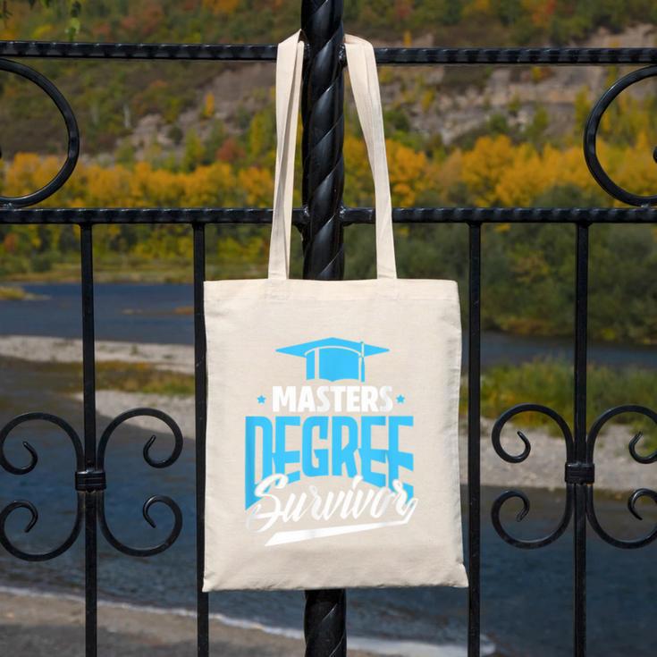 Master's Degree Graduation Masters Degree Survivor Canvas Tote Bag