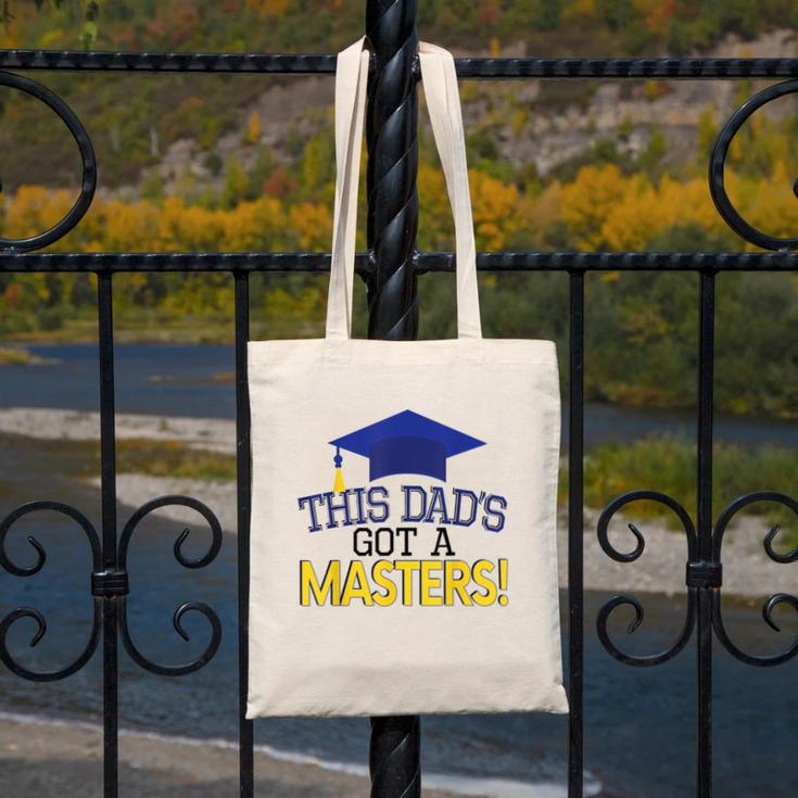Masters Degree Proud Dad Graduation Shirt MBA Social Work Canvas Tote Bag