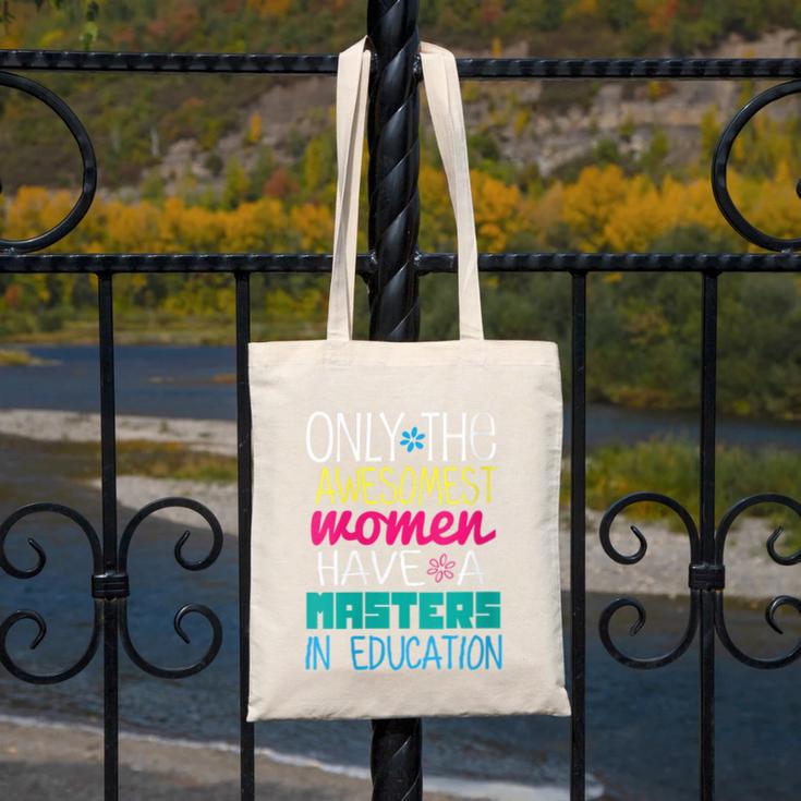 Masters In Education Degree Graduation Women MeD Canvas Tote Bag