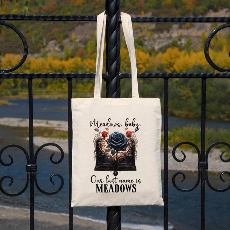 Meadows Baby Our Last Name Is Meadows Dark Romance Smut Book Canvas Tote Bag Meadows Baby Our Last Name Is Meadows Dark Romance Smut Book Canvas Tote Bag
