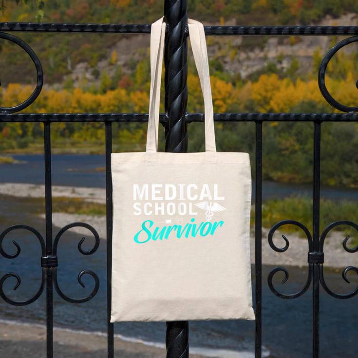 Medical School Survivor Med Student Graduation Canvas Tote Bag