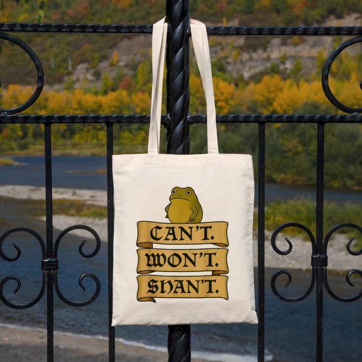 Medieval Frog Meme Sarcastic Introvert Humor Fantasy Canvas Tote Bag Medieval Frog Meme Sarcastic Introvert Humor Fantasy Canvas Tote Bag