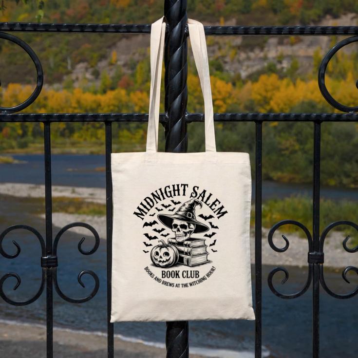 Midnight Salem Book Club Witchy Reads Canvas Tote Bag